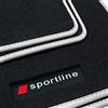 teileplus24 PV102 Tappeti in gomma Sportline Design per Audi A4 8E B6 B7 2001-2008, Bordo:Argento