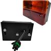 Bajato Fanali posteriori di arresto posteriori per modelli 1400B 1550B 1600B 1700B JCB 3CX 4CX LOADING SHOVEL 926 Facile da installare Design durevole Fanale posteriore affidabile(rosso/ambra)(grande)