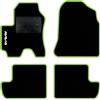 QUEMAR Tappetini Auto compatibili con Rav4 II XA20 2000-2006 / Kit Tappeti Moquette e Gomma su Misura (Set 2 Anteriori + 2 Posteriori) / Ricami e Colori Personalizzati (Bordo V.Acido, 1 Ricamo)