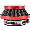 GOOFIT Filtro Aria a Cono Moto 42-44mm universale Aluminio Verticale Universale Pit Bike sostituzione per 47cc 49cc 50cc 70cc 90cc 110cc 125cc Motocross Ciclomotoreee Pocket Bike Scooter Quad Rosso