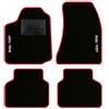 QUEMAR Tappetini Auto per Alfa Romeo 159, Bordo Rosso, 2 Ricami | 2005-2011 / Kit Tappeti Moquette e Gomma su Misura / Set 2 Anteriori + 2 Posteriori / Ricami e Colori Personalizzati