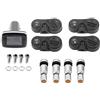 Qiilu Qii lu 12V Car Intelligent TPMS Accendisigari Sistema di monitoraggio della pressione dei pneumatici Display LCD con 4 sensori interni