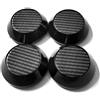 DDHHBH 4 Pezzi Coprimozzo per Fiat Ducato in ABS+Alluminio Centro Auto Cerchi Tappi Copriruota Centrale Mozzo Ruota Copri Antiruggine Auto Sostituzione Accessori,Black-A:Size6-69/65mm