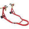 Cruizer - Cavalletto anteriore per moto con attacchi a pinza, ruote sottostanti e barre laterali di rinforzo regolabili