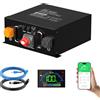 Mjbsan LiFePO4 12 V 320 Ah Underseat batteria al litio con 250 A Smart BMS, protezione a bassa temperatura, 12000 cicli e potenza di ricarica max. 3200 W, per roulotte, energia solare, memoria