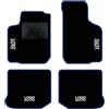 QUEMAR Tappetini Auto per Golf IV 1997-2006, Bordo Blu, 4 Ricami | Kit Tappeti Moquette e Gomma su Misura / Set 2 Anteriori + 2 Posteriori / Ricami e Colori Personalizzati / Antiscivolo