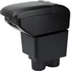 YJYWZH Bracciolo per Ford Ka Ka+ con 6 USB e Portabicchieri | 4 USB e 2 USB-C,Portabicchieri,Vano smartphone,Doppio vano portaoggetti,Bracciolo centrale,Pelle PU,Base specifica veicolo