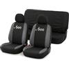 Auto Accessori Lupex | Coprisedili Auto Compatibili con 600 Seicento, Colore Nero Grigio Scuro, Made In Italy, Tessuto Policotone, Nome Auto Ricamato, Fodere Sedili Anteriori e Posteriori