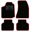 QUEMAR Tappetini Auto per Alfa Romeo 159, Bordo Rosso, 0 Ricami | 2005-2011 / Kit Tappeti Moquette e Gomma su Misura / Set 2 Anteriori + 2 Posteriori / Ricami e Colori Personalizzati