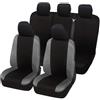Auto Accessori Lupex Coprisedili Auto Compatibili con MG-ZS, modello comfort, in policotone, anteriori posteriori e copri poggiatesta (Grigio Scuro)