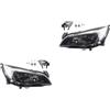 Johns, Set di fari alogeni anteriori adatti per Opel Astra J 12/2009-08/2012 H7 H7 sinistra e destra + fendinebbia + lampadina