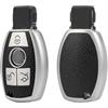 ontto Cover per chiave in TPU adatta per Mercedes CLA GLC GLA GLK W203 W210 W211 W204 W176 A B C R classe AMG chiave auto custodia portachiavi custodia 3 tasti pelle argento A