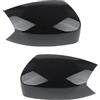 QGQFDEYUNB Copri specchietto retrovisore Calotta Specchietto Retrovisore Laterale Sinistro Destro Per Ford S-MAX Per Galaxy Per S-Max 2006-2015 Per KUGA/Escape 2008 Nero Lucido(2pcs Left Right)
