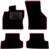 QUEMAR Tappetini Auto compatibili con Golf VII 2012-2019 / Kit Tappeti in Moquette e Gomma su Misura (Set 2 Anteriori + 2 Posteriori) / Ricami e Colori Personalizzati (0 Ricami, Bordo Rosa)