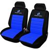 WOLTU Set Coprisedili Anteriori Auto 2 Posti Seat Cover Protezioni Universali per Macchina Tessuto Poliestere Nero/Blu