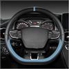 YUCHUJCGSS Copri Volante Per VW Per Teramont Per Atlas Per T-Roc Per T-cross 2017-2021 Coprivolante Per Auto A Forma Di D Coprivolante Auto(Blue)