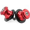 Generic Per DUCATI Per Monster 950 937 821 Per Panigale 899 959 1199 1299/S/R Moto Supporto Posteriore Vite Bullone M6 Forcellone bobine Slider(Red)