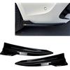 ADDUE Esterno Paraurti Anteriore Posteriore Splitter per BMW 3-Series G20 G21 M-Sport M340i 2019 2020 2021, Spoiler Laterale Canard Diffusore Ala Della Copertura Adesivo Accessori,A Glossy Black