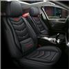 UQABS Copri Sedili Auto per Audi Q3 S-Line/Q3 Quattro/Q3 Sportback/Q5/Q5 Sportback，Set completo coprisedili pelle、Universali-Nero