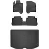 MOTOS Set di tappetini in gomma e tappetini per il bagagliaio per Citroen C3 Picasso 2008-2017 Migliorare il comfort di viaggio con tappetino antiscivolo auto 3D- tappetini per tutte le stagioni auto,
