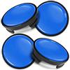 Biomar Labs 4 x 54 mm Tappi Compatibile con Ford Coprimozzo Centrale Cerchioni Copricerchi della Ruota per Cerchi in Lega Blu CFZ 22