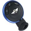 TEKLIGHT Kit Riparazione Chiave Slot FOB Shell Cover VARI COLORI + Logo non Originale per BMW Mini Cooper R56 3 Pulsante Remoto Keyless Entry Auto Chiave Guscio (ANELLO BLU)