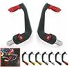 Heinmo universale nuovo 100% alluminio leva della frizione leva paramani protezione della mano Per moto da corsa dirt bike protezioni della mano 22mm nero (C Red)