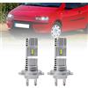 NSLUMO H7 LED Lampadine per fari per Fiat Punto 500 500C 500L Ducato Doble Ulysse 6500K Bianco 6x Tutto in uno super luminoso LED Conversione faro H7 Sostituzione alogena Mini formato