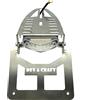 Generico Portatarga Pieghevole 50 CC Fantic HM Valenti Adattabile su qualsiasi Enduro Motard Moto con Faretto Led Bianco