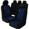 Susy Shop Coprisedili Auto Compatibili Per Panda 2 e 3 Serie, Set Fodere Anteriori Posteriori,Schienale Posteriore Diviso 1/3, Lavorazione MADE IN ITALY (Blu Scuro/Nero)