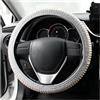 BELOMI Coprivolante per auto, in microfibra traspirante, in seta di ghiaccio, per donne e uomini, 38,1 cm, accessori per auto, camion, SUV, antiscivolo, colore grigio