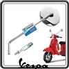 Piaggio SPECCHIO SPECCHIETTO RETROVISORE SINISTRO CROMATO PIAGGIO VESPA PX SOLO CON FRENO A DISCO COMPLETO DI SUPPORTO PERNO MONTAGGIO ORIGINALE PIAGGIO
