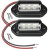 FGGHDR Luci Targa Auto 2PCS 6 LED Numero Di Licenza Auto Luce Targa Per SsangYong Actyon Turismo Rodius Per Rexton Per Korando Kyron Musso Sport Luci targa