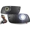 Asudaro Fendinebbia Auto Con Cornice, 2 pezzi Luci DRL a LED per Auto Griglia Inferiore Paraurti Anteriore Guida Nebbia Lampada Luce Kit di Montaggio Lampada Luci Diurne Compatibile con Golf 5 2005-2009