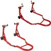 CRUIZER Cavalletto Moto Regolabile Coppia Alzamoto Anteriore Cono + Posteriore Forchette