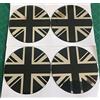 SCOOBY DESIGNS Coprimozzo adesivo per cerchi in lega, bombato, X4 Mini, BM, nero cromato (50 mm)