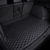 NUBHYYIO Auto Tappetino Bagagliaio per MG MG3 Full Hybrid 2024, Pelle Copri Baule Tappetini Tappeto AntiGraffio Antiscivolo Vasca Baule Fodera Protezione Interni Accessori,A/Black