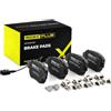 RIDEX PLUS 402B0499P Set d'assale Kit pastiglie freni Anteriore con accessori con bulloni pinza freno Compatibilità con FIAT 500 312