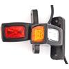 24/7 AUTO 24/7Auto - Set 2 luci segnaletiche laterali per paraurti posteriore, 24 V / 12 V, per rimorchio / camion / camper, colore: arancione, bianco e rosso
