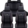 CJJNFDC Set Coprisedili Auto, per VW Golf 5 6 7 8 GTE GTI GTD Clubsport Clubsport45 Variant Alltrack Anteriori Impermeabile Antiscivolo Copri-Sedile,E-Black-Red