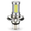 Ruiandsion H4 Lampadina Faretto LED per Moto Giallo Limone DC 10-50V Super Luminosa 2835 54SMD Chipsets Lampadina LED con Lente del Proiettore per Lampada Motorbike, Non polarità