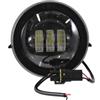 Generico FANALE COMPLETO ANTERIORE IRON LED FONDO NERO E V O K PER - P I A G G I O - V E S P A - PK 50-125CC S/XL