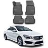 OMAC Tappetini in Gomma Tappetini Compatibili con Mercedes CLA C117 2013-2019 TPE Matten Nero 4X