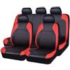 BYBEST 9 Pezzi Coprisedile per Auto Dacia Duster 2018-2023, Antiscivolo Traspirante Coprisedile in Pelle PU Set Completo di Accessori Interni,B