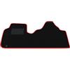 Somer Car Kit Tappetini Auto compatibili con Fiat scudo 2007-2012 | Set Tappeti in Moquette, Tappeto auto su misura, bordo rosso