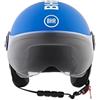 BHR Casco Demi-Jet, Casco Scooter 835 SPECIAL, BHR Blu, S | Omologato ECE 22.06, Visiera a Occhiale Antigraffio, Sgancio Micrometrico e Guanciali Removibili, Uomo e Donna
