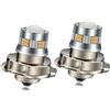 Ruiandsion 2pcs Lampadina LED P26S per Fanale Motociclo 10-30V Super Luminosa 2016 20 Chip SMD LED con Lente Proiettore per Faro Motociclistico, Giallo