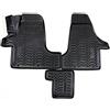 J&J AUTOMOTIVE Tappetini Auto in Gomma su Misura per Volkswagen T5 Caravelle, Trans-Porter, Multivan 2003-2015, Set da 2 Pezzi, Bordo Alto 4 cm, Antiscivolo, Inodore, Colore Nero