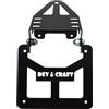 Generico Portatarga Universale Pieghevole Verniciato di Nero 50 CC HM per Fantic Yamaha Valenti adattabile a qualsiasi Moto Motard Enduro con codino Stretto