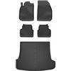 MOTOS Set di tappetini in gomma e tappetini per il bagagliaio per Saab 9-3 II 2002-2011 Migliorare il comfort di viaggio con tappetino antiscivolo auto 3D- tappetini per tutte le stagioni auto, protez